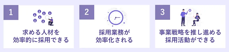 採用戦略で得られる３つのメリット