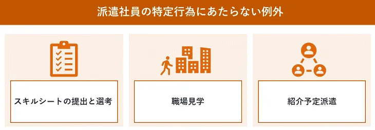 派遣社員の特定行為にあたらない例外と注意点