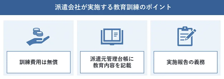 派遣会社が実施する教育訓練のポイント